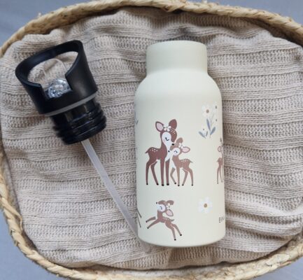 Kinder Trinkflasche 350ml mit Namen - Reh V1