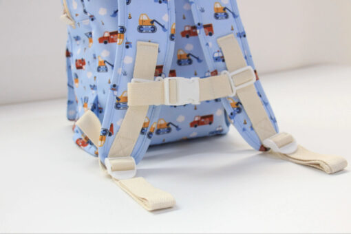 Kinderrucksack mit Brust und Schultergurt personalisiert mit Namen - Autos – Bild 4