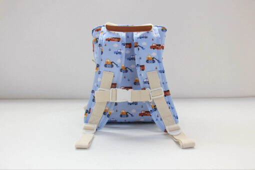 Kinderrucksack mit Brust und Schultergurt personalisiert mit Namen - Autos – Bild 2