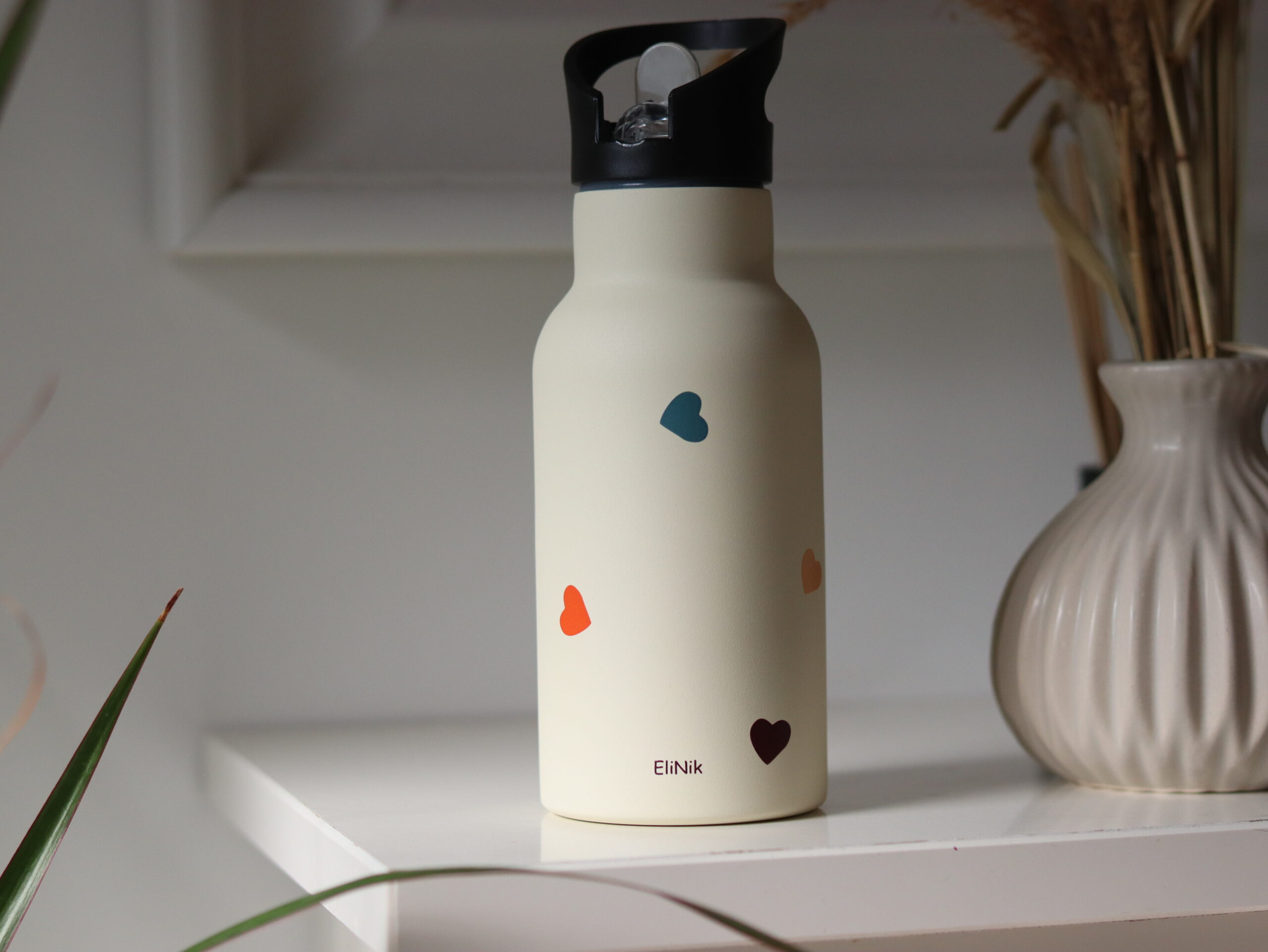 Kinder Trinkflasche 350ml mit Namen - Herz – Bild 2