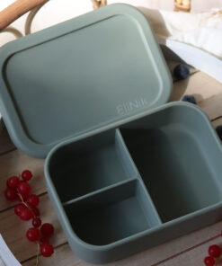 Alternative view of Silikon Brotdose Lunchbox mit Name - Olivegrün